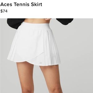 Alo Aces Tennis Skirt in white S